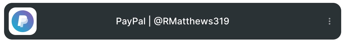 PayPal | @RMatthews319